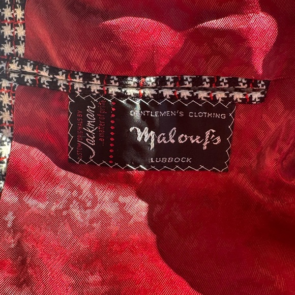 Vintage Jackman Black and White Checkered Sport Coat - Picture 5 of 7